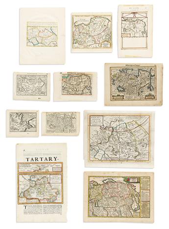 (TARTARY.) Large group 24 of seventeenth-and-eighteenth-century engraved maps of northern Asia.